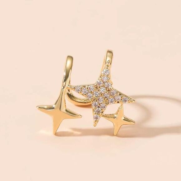 star cuff earrings A687 - Picture 2 of 4